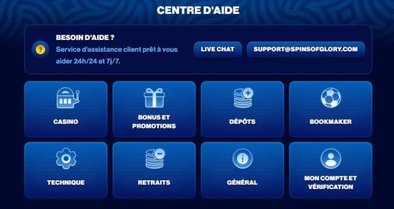 Spins Of Glory casino support client